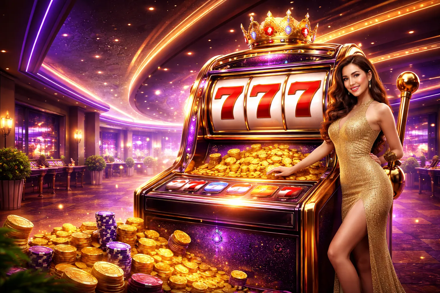 Hình ảnh chính về máy đánh bạc và jackpot trên ứng dụng 32win11